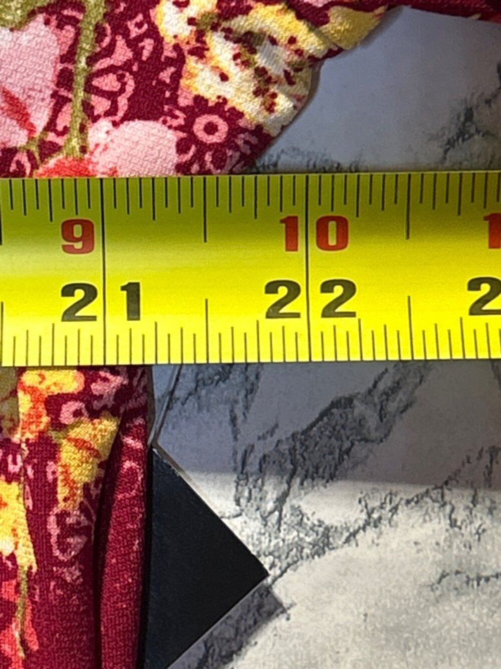 JM Collection Size 0X Floral Wrap Top Ruby Slippers Print 3/4 Sleeve - Picture 6 of 9